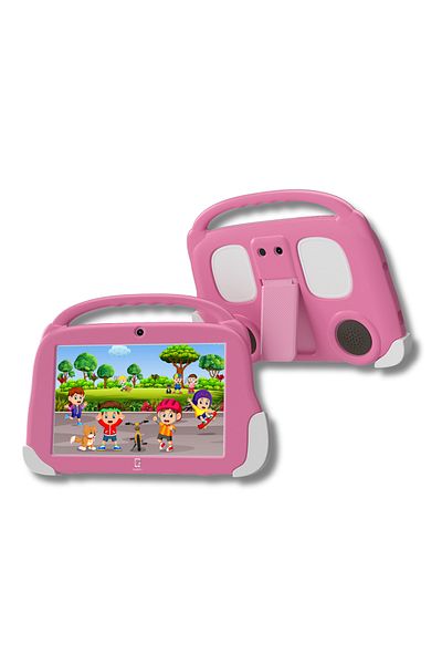 FAMIFY KidsTAB children's tablet, 8 inch, powder pink + case and 64 GB memory card included
