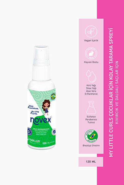 NOVEX My Little Curls Çocuklar Için Kolay Saç Tarama Spreyi 120ml