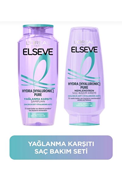 ELSEVE HYDRA (HYALURONIC)PURE ŞAMPUAN 300ML+HYDRA (HYALURONIC)PURE KREAMİ 250ML