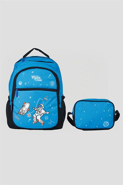 Catwins Set de 2 rucsac albastru pentru școală pentru băieți