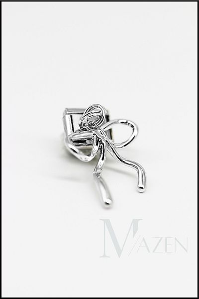 MAZEN 1 Piece Long Bow Dangle Italian Steel Bracelet Charm
