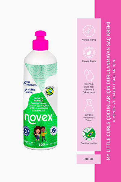 NOVEX My Little Curls Çocuklar Için Durulanmayan Saç Bakım Kremi 300ml