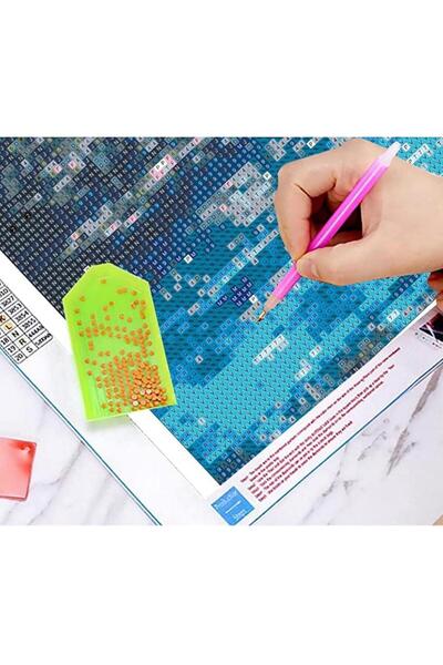 DUCK HOBY 50x40 Boncuklu Taş İşleme Mozaik Elmas Goblen Tablo Resim Boncuk Puzzle Dıamond Paıntıng Hı Stone