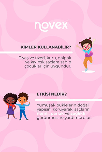 NOVEX My Little Curls Çocuklar Için Bukle Belirginleştirici Aktivatör Saç Kremi 500g