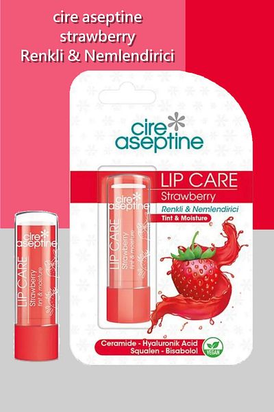 CIRE ASEPTINE Lip Care Strawberry Color Lip Moisturizer 4.5 g