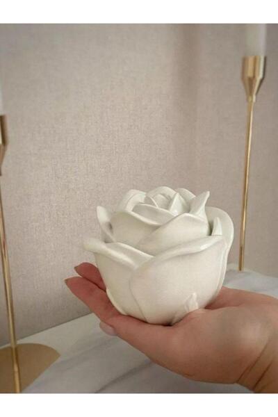 SCA CANDLE Dekoratif Mum Gül Model Üçlü Modern Dekoratif Soy Mum