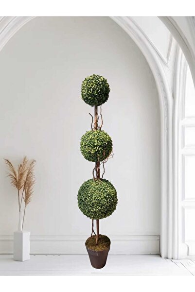 MAKİ DEKOR Dış Mekan 170 Cm Yapay Şimşir Top Ağacı