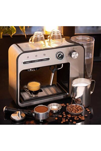 Generic Espresso Machine 20 Bar For Home – Cappuccino & Latte Maker With Milk Frother, Double Cup Shot