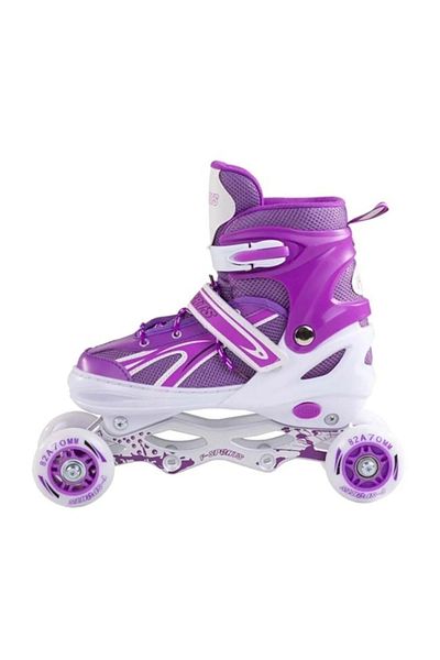 Duman Skates Adjustable 2+1 Lighted Metal Body Practice Skates