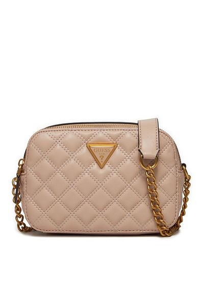 Guess Бежова дамска чанта през рамо - HWQG8748140-LBG