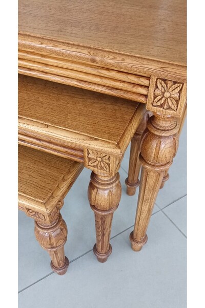 ÇINAR DESİGN Zigon Sehpa Takım Royal (AĞAÇ ÜRETİM)