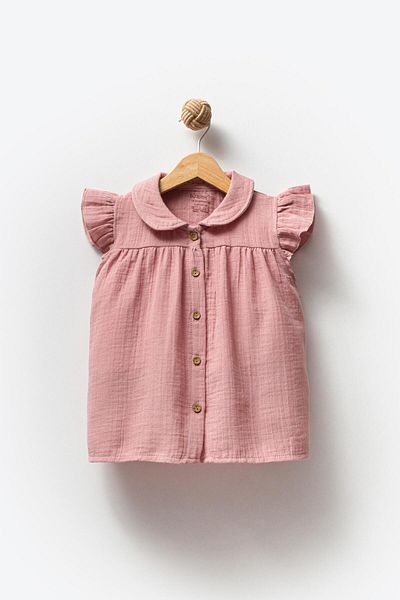 by bubbles Muslin Baby Collar Baby Girl Dress