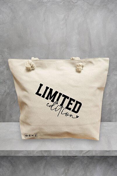 BEKZ Τσάντα θαλάσσης, μοντέλο περιορισμένης έκδοσης, 40x51 cm, κρεμ, BEKZ®