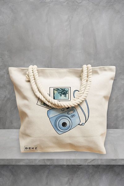 BEKZ Geanta de plaja Travel Girl 14, 40x51 cm, Bej, BEKZ®