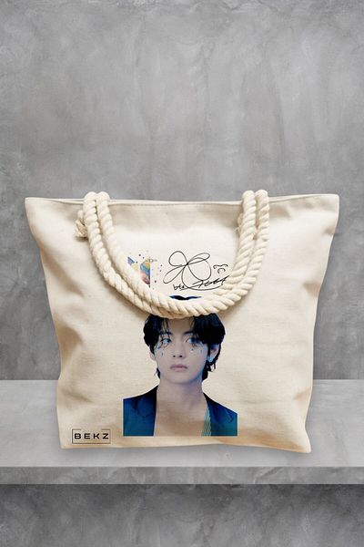 BEKZ Geanta de plaja, model BTS V, 40x51 cm, Crem, BEKZ®