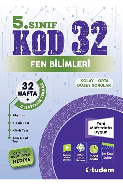 5.sınıf Fen Bilimleri Kod 32 Hafta Tekrar Test Kitabı
