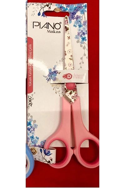 Piano Patterned Scissors - Small Size Office Scissors - Stainless Steel