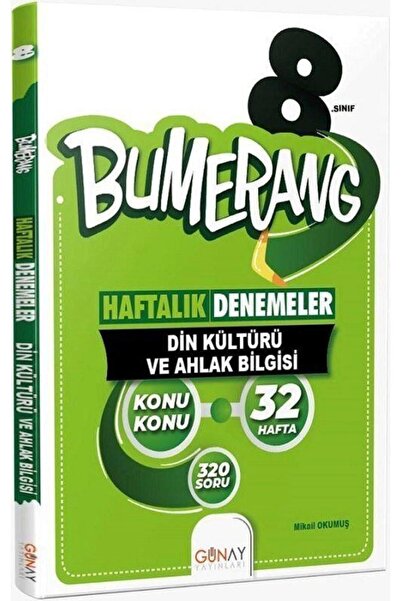Günay Yayınları 8. Sınıf Din Kültürü Ve Ahlak Bilgisi Bumerang Konu Konu Haft...
