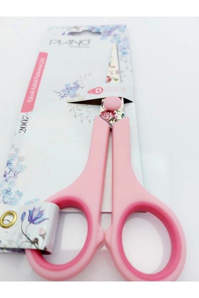 Piano Patterned Scissors - Medium Size Office Scissors - Stainless Steel 17 Cm
