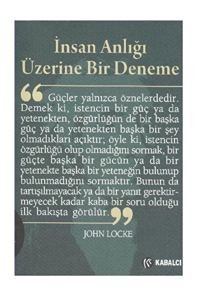 Genel Markalar Insan Anlığı Üzerine Bir Deneme John Locke