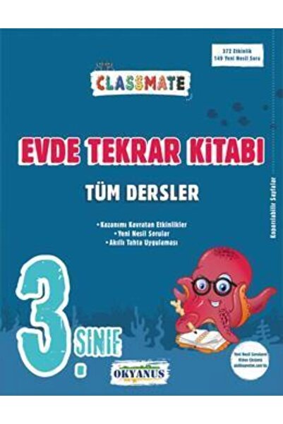 Okyanus Yayınları 3. Sınıf Tüm Dersler Classmate Evde Tekrar Kitabı Okyanus Y...