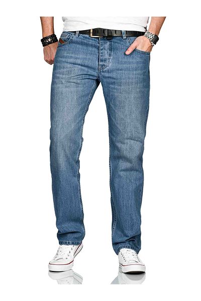Alessandro Salvarini A. Salvarini Marco Designer Herren Jeans Hose Basic Stretch Jeanshose Comfort Fit