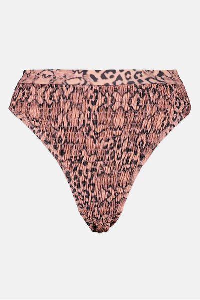 Missguided Women Allover Print Bikini Bottom, Pink Combo