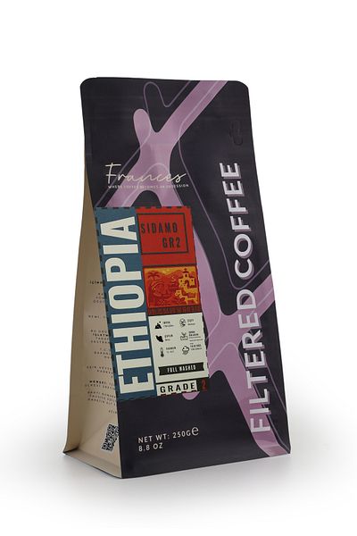 FRANCES 100% Arabica Ethiopia |   Ground Filter Coffee |   250 Grams |   Live Acid
