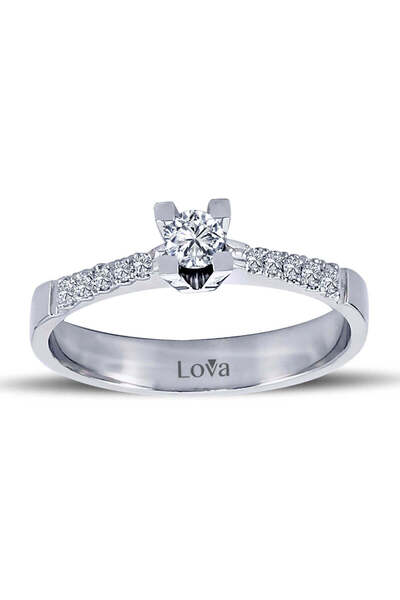 Lova Toplam 0,23 Karat Pırlanta Tektaş Yüzük - 1050090