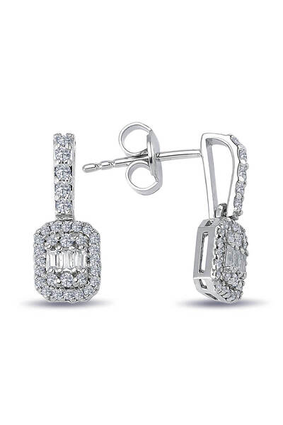 Lova 0,35 Karat Baget Pırlanta Küpe - 3040068