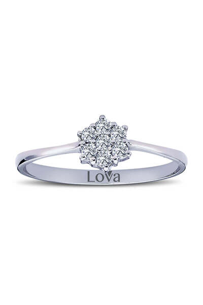 Lova Pırlanta Çiçek Yüzük - 1020221