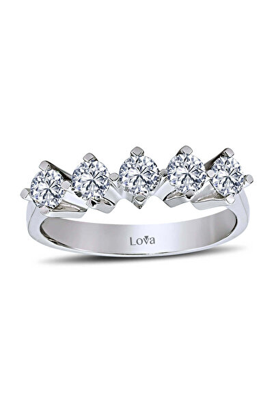 Lova H Renk 0,75 Karat Pırlanta Beştaş Yüzük - 1010076