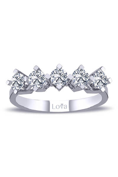 Lova H Renk 0,85 Karat Pırlanta Beştaş Yüzük - 1070141