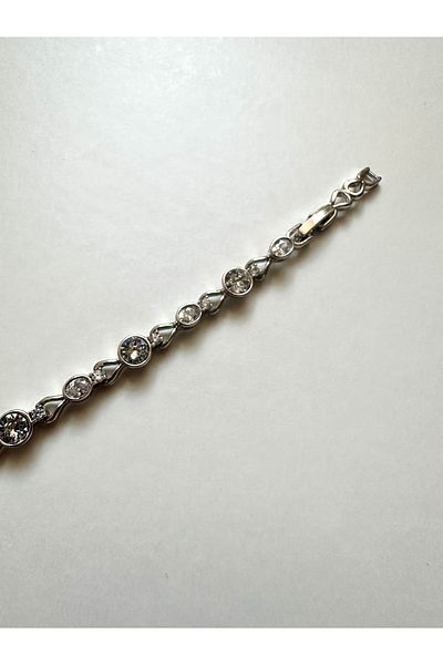 Lumina Atelier Silver Steel Zircon Bracelet