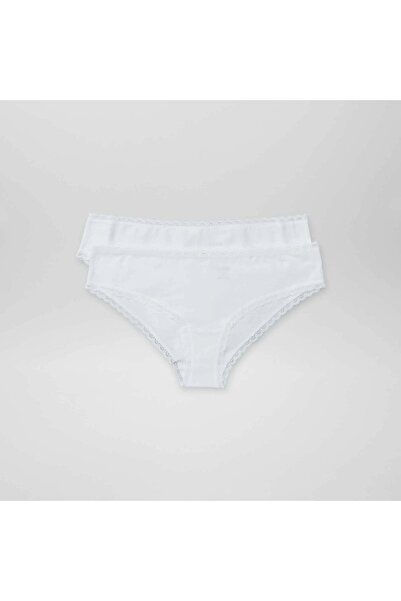 KIABI Pack of 2 cotton boy shorts white