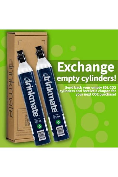 Drinkmate 60 Litre Spare Co2 Cylinders, Compatible With Sodastream - Filled
