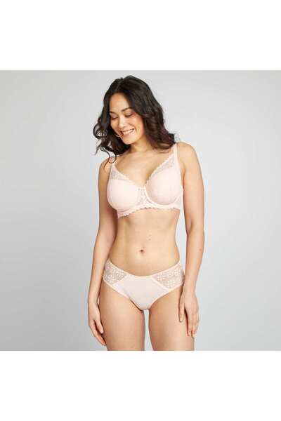 KIABI Microfibre and lace boy shorts PINK