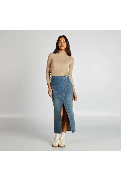 KIABI Marl turtleneck T-shirt BEIGE