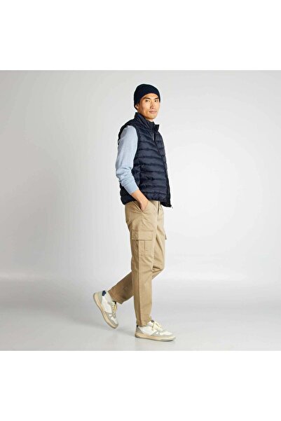 KIABI Straight-cut multi-pocket trousers BEIGE