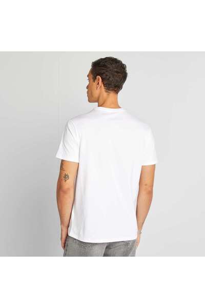 KIABI Round-neck cotton T-shirt WHITE