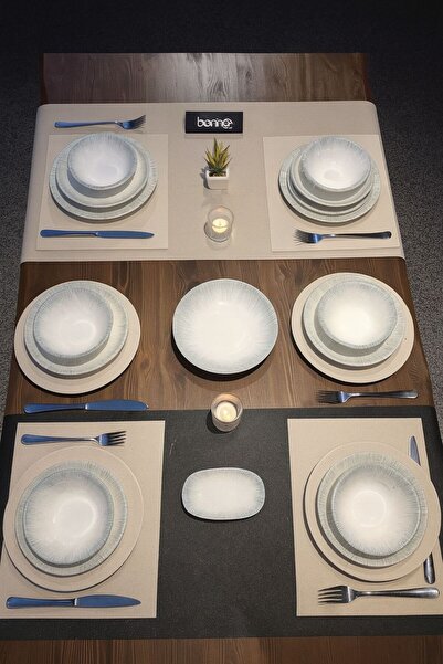 Bonna Porselen Irıs Serisi 27 Parça 6 Kişilik Yemek Takımı