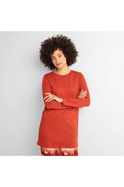 KIABI Long-sleeved long T-shirt RED