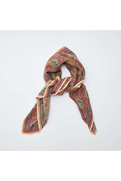 KIABI وشاح كبير مطبوع باللون الوردي