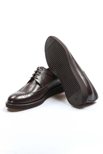 Ayakkabıhane Genuine Leather Inside and Outside Brown Men's Oxford Casual Shoes Ah08822131156