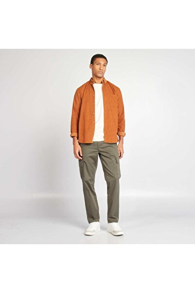 KIABI Straight-cut multi-pocket trousers KHAKI