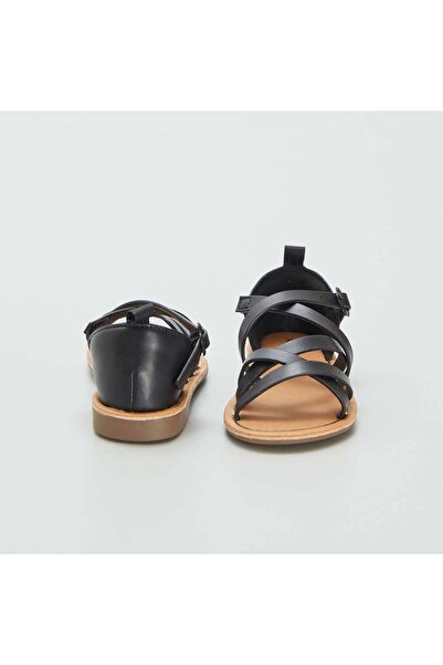 KIABI Multi-cross-strap sandals BLACK