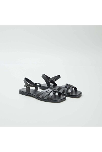 KIABI Sandals with buckled strap BLACK