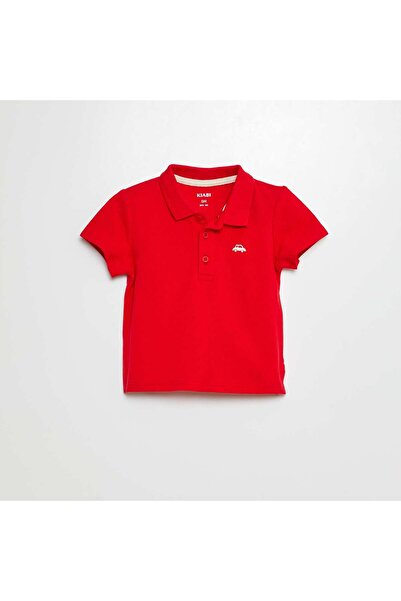 KIABI Cotton piquÃ© polo shirt RED