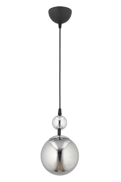 ESSLİGHT Nisan Single Chrome Pendant Lamp Chandelier (Smoked Glass) Entrance Hall Young Room