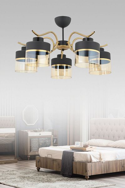 ESSLİGHT Sinem 5 Li Plafonier Chandelier Living Room Bedroom Kitchen Young Room Office